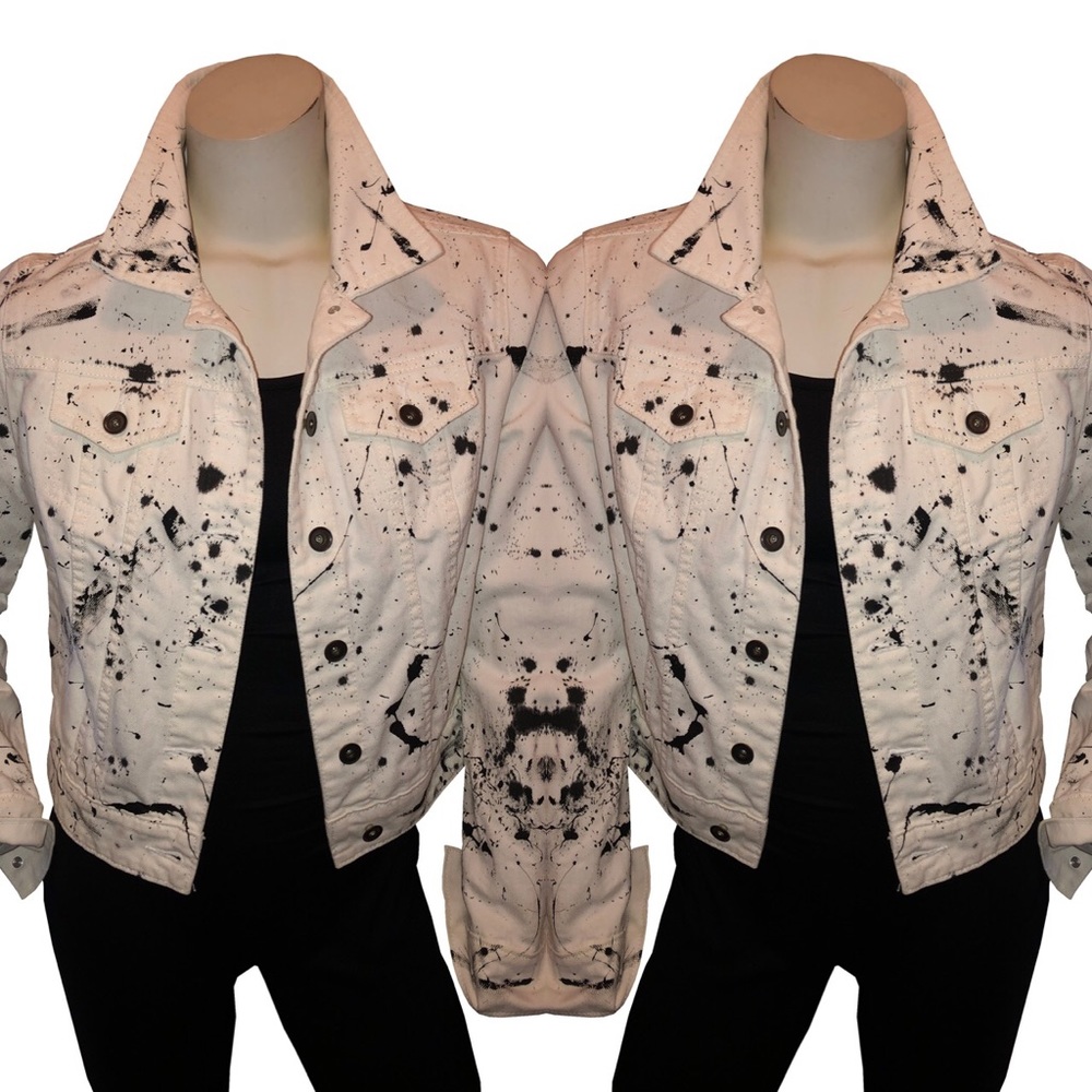 White-Black Jean Jacket